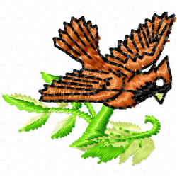 Small Birds Embroidery Design 9